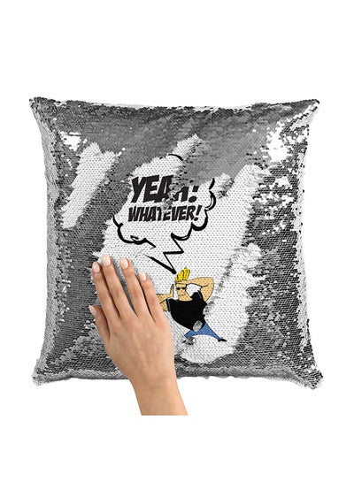 اشتري Johny Bravo Quote Sequin Throw Pillow With Stuffing متعدد الألوان 16x16 بوصة في الامارات