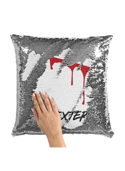 Buy Dexter Fan Art Sequin Throw Pillow With Stuffing Multicolour 16x16inch in Saudi Arabia