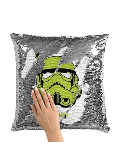 Buy Vader Shrek Sequin Throw Pillow With Stuffing Multicolour 16x16inch in Saudi Arabia