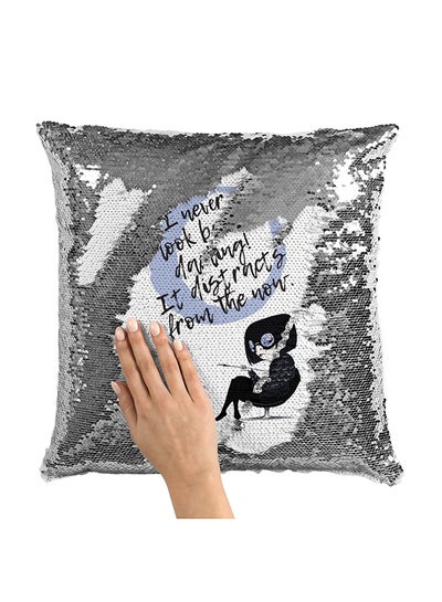 Buy Incredibles Edna Sequin Throw Pillow With Stuffing polyester Multicolour 16x16inch in UAE