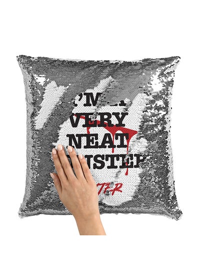 Buy Neat Monster Dexter Sequin Throw Pillow With Stuffing Multicolour 16x16inch in Saudi Arabia