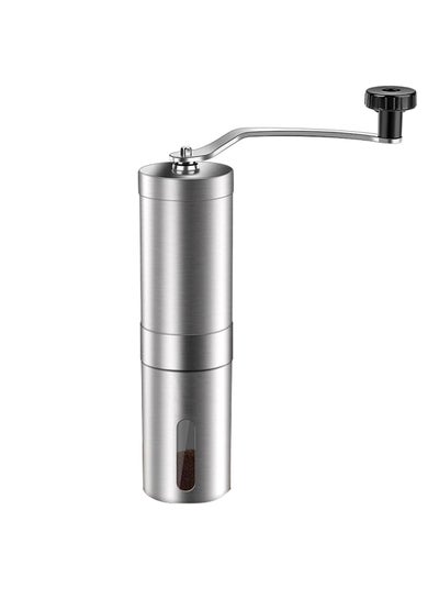 Buy Conical Burr Mill Manual Coffee Grinder Silver in Saudi Arabia