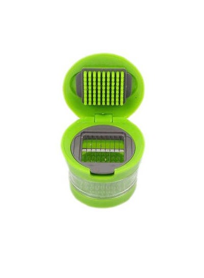 Buy Garlic Press Chopper Green/Grey 6.99x6.99x6.35centimeter in Egypt