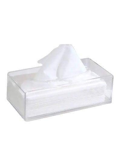 Buy Acrylic Tissue Box Clear 22.5x12x9cm in UAE