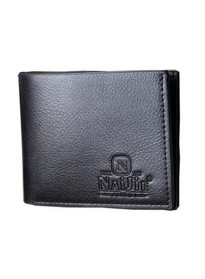 Buy Leather Bi-fold Wallet Black in Saudi Arabia