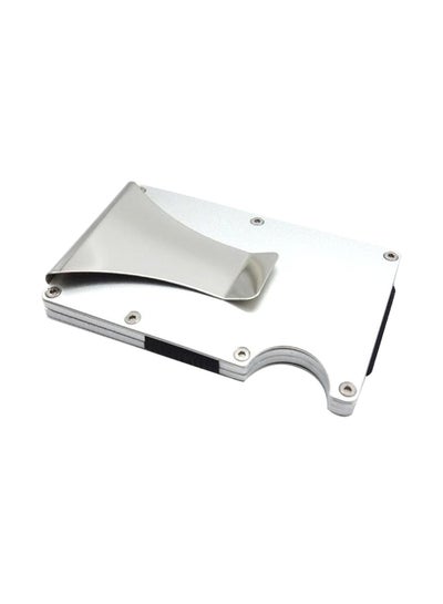 Buy Credit Card Holder With Money Clip Silver in Saudi Arabia