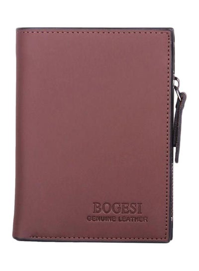 Buy Leather Bifold Wallet Brown in Saudi Arabia