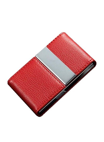 Buy Aluminium Card Case Red/Silver in UAE