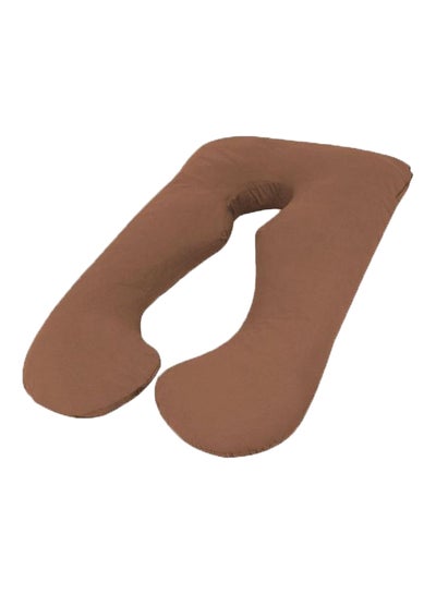 Buy Maternity Pillow cotton Brown 120x80cm in UAE