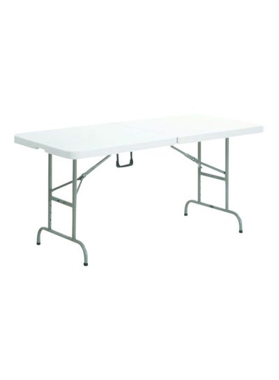 Buy Portable Plastic Folding Table White/Grey 120x60x75centimeter in UAE