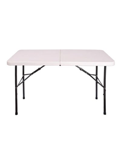 Buy Portable Plastic Folding Table White/Black in Egypt