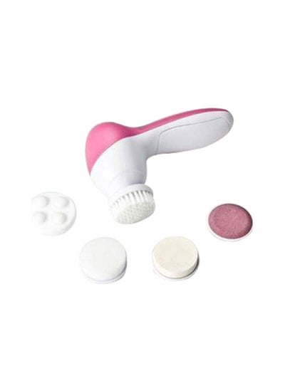 Buy 5-Piece Electric Face Massager Kit White/Pink in Saudi Arabia