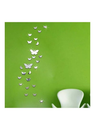 Buy Butterfly Pattern Mirror Wall Sticker Clear in Saudi Arabia