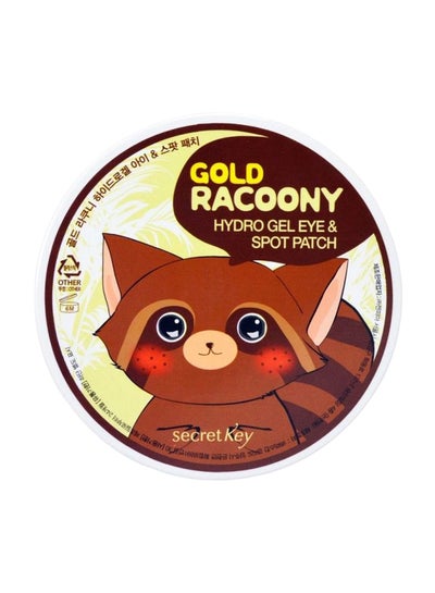 Buy Gold Racoony Hydro Gel Eye And Spot Patch Yellow in UAE