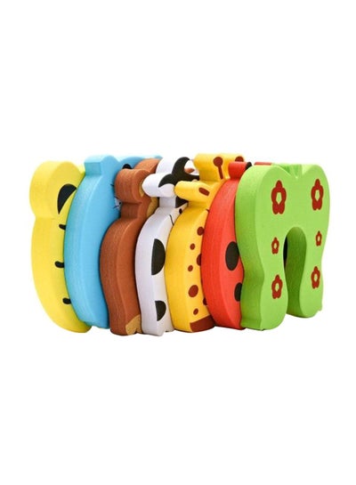 Buy 7-Piece Cartoon Animal Finger Pinch Guard in Saudi Arabia