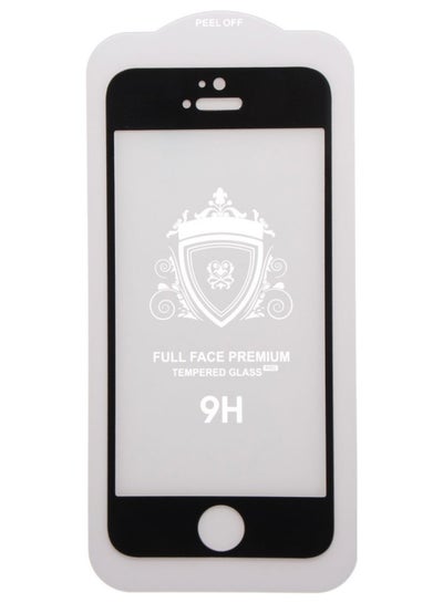 Buy Tempered Glass Screen Protector For Apple iPhone 5 Black/Clear in UAE