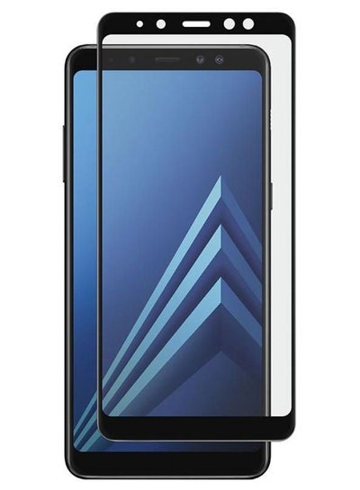 Buy 5D Tempered Glass Screen Protector For Samsung Galaxy A8 Plus 6-Inch 2018 Black/Clear in UAE