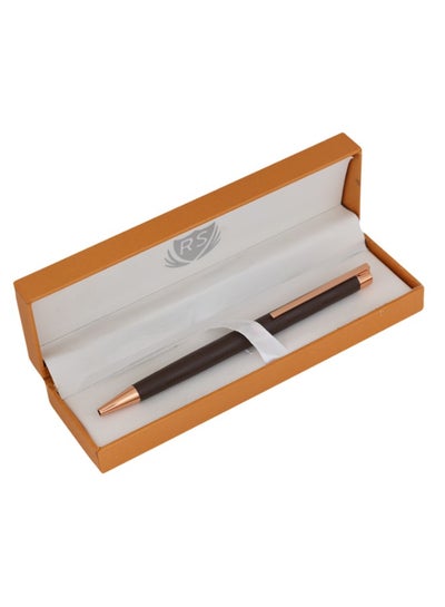 Buy Gripped Ball-Point Pen Brown/Rose Gold in Saudi Arabia