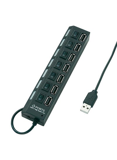 اشتري موزع ب7 منافذ USB قابلة للتبديل أسود في مصر
