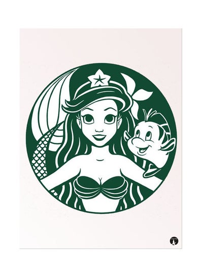 Buy Metal Plate Of Disney Poster Green/White/Pink in Saudi Arabia