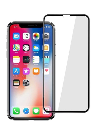 Buy 21D Curved Tempered Glass Screen Guard For Apple iPhone XS Black in Saudi Arabia