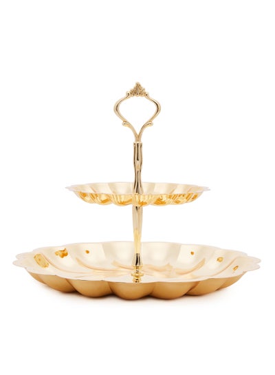 Buy Candy Dish 2 Tier Gold Standard in UAE