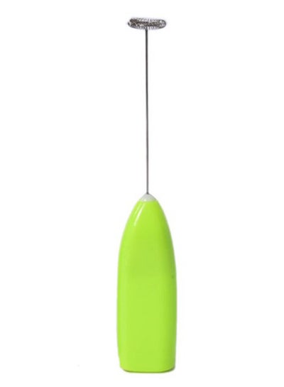 اشتري Handheld Egg Beater Electric Milk Whisk Green/Silver في مصر