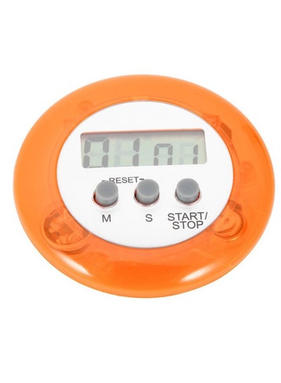 Buy Digital Cooking Home Kitchen Countdown UP Timer Orange/White 64x64x21mm in UAE