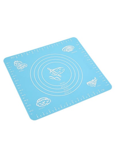 Buy Cake Dough Pastry Fondant Rolling Cutting Mat Blue 29 x 26centimeter in Egypt