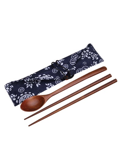 Buy Cutlery Sets Chopsticks And Spoons Brown in Saudi Arabia