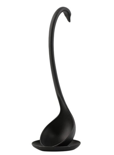 Buy Novelty Swan Soup Ladle Spoon Black 10x11x29centimeter in UAE