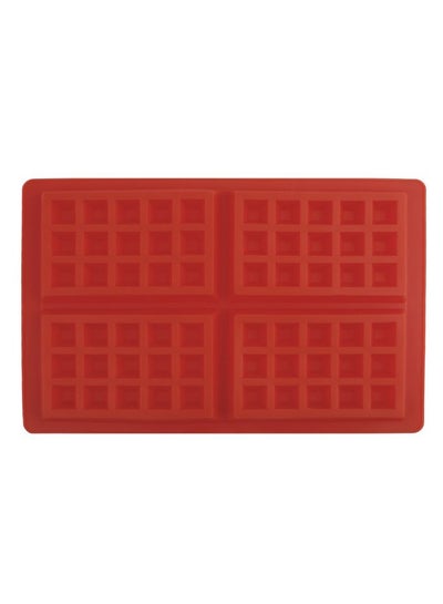 Buy 4-Cavity Waffles Cake Baking Mould Red 285 x 185mm in Egypt