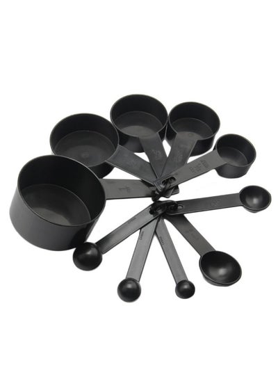 Buy 10-Piece Measuring Spoons Cups Set Tools Black in Saudi Arabia