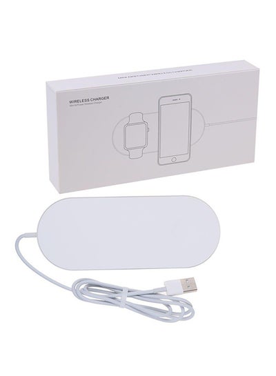 Buy 2-In-1 Mini Airpower Wireless Fast Charger White in UAE