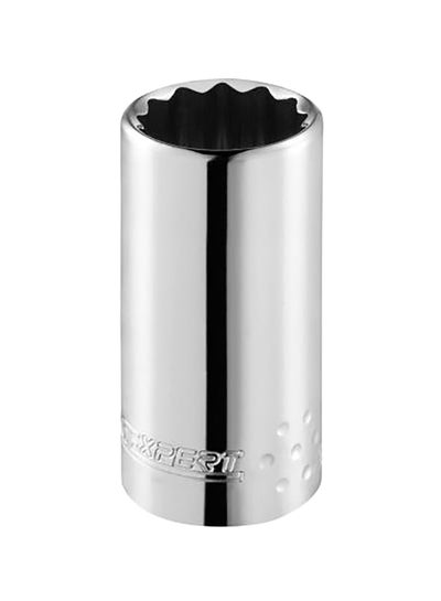 اشتري EXPERT E113713, 1/2in 12pt deep socket inch size 1/2in فضي 12.7 ملليمتر في الامارات