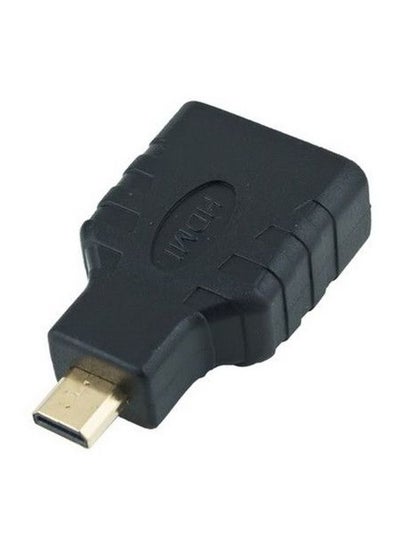 Buy HDMI Female To Micro HDMI Male Converter Adapter Black/Gold in Saudi Arabia