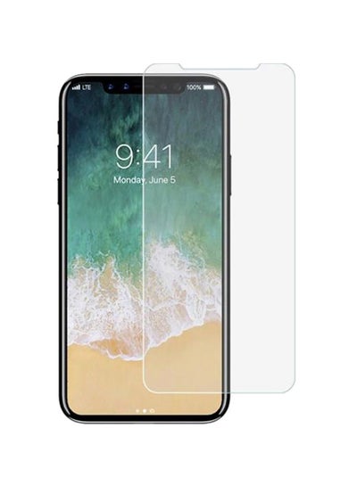 Buy iPhone Xs Max 6.5 Inch Ultra Slim Tempered Glass Film Screen Protector Shockproof Cover in UAE