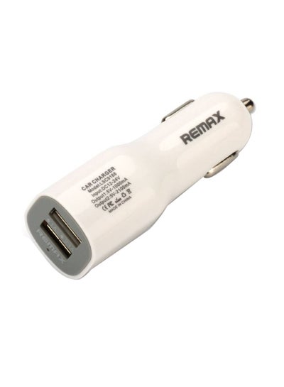 Buy Dual Car Charger For iOS And Android White in Saudi Arabia