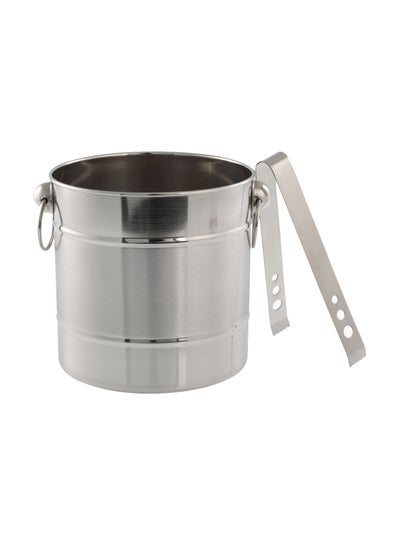 Buy New York Ice Bucket With Tong Silver in UAE