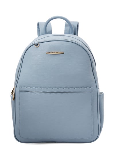 Buy Faux Leather Backpack Blue in UAE