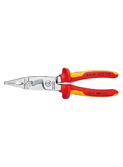 Buy Pliers Insulated for Electrical Installation Chrome Plated 200mm 13 86 200 Knipex in UAE