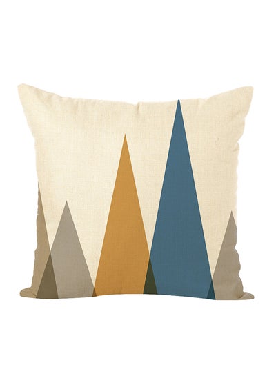 Buy Decorative Geometric Printed Pillow Multicolour in UAE
