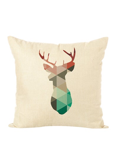 Buy Decorative Square Shaped Printed Pillow Multicolour in Saudi Arabia