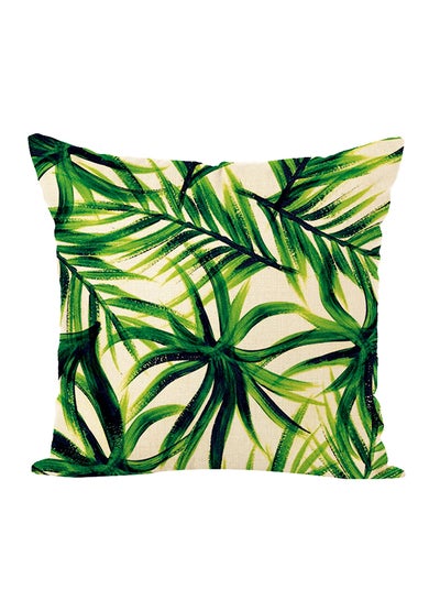 Buy Decorative Printed Soft Pillow Beige/Green/Yellow 40 x 40cm in Saudi Arabia