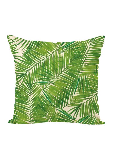 Buy Square Shape Decorative Throw Pillow Green/White 45 x 45cm in UAE