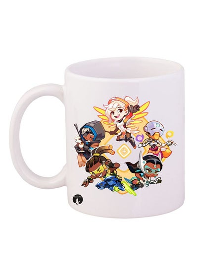 Buy Overwatch Video Game Printed Mug White/Yellow/Brown in Saudi Arabia