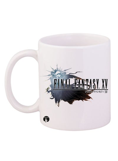 Buy Final Fantasy XV Printed Coffee Mug White/Black in Saudi Arabia