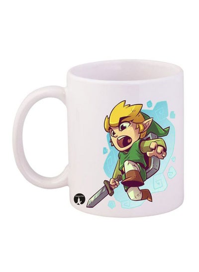 Buy Anime The Legend Of Zelda Printed Mug White/Green/Yellow in Saudi Arabia