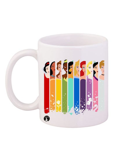 Buy Durable Heat-Resistant Thick Wall Designed Ergonomic Handled Disney Printed Mug White/Red/Blue in Saudi Arabia