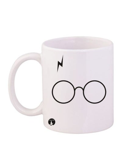 Buy Durable Heat-resistant Thick Wall Designed Ergonomic Handled Harry Potter Printed Mug White/Black in UAE